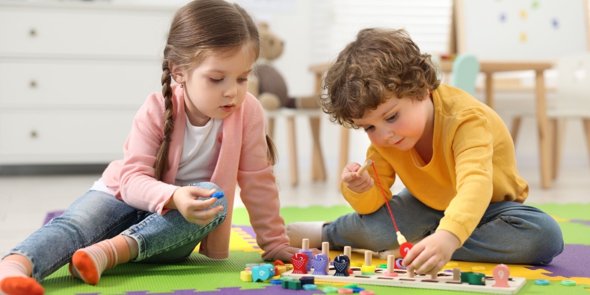 Sorting Games for Toddlers using colorful objects to build early maths skills