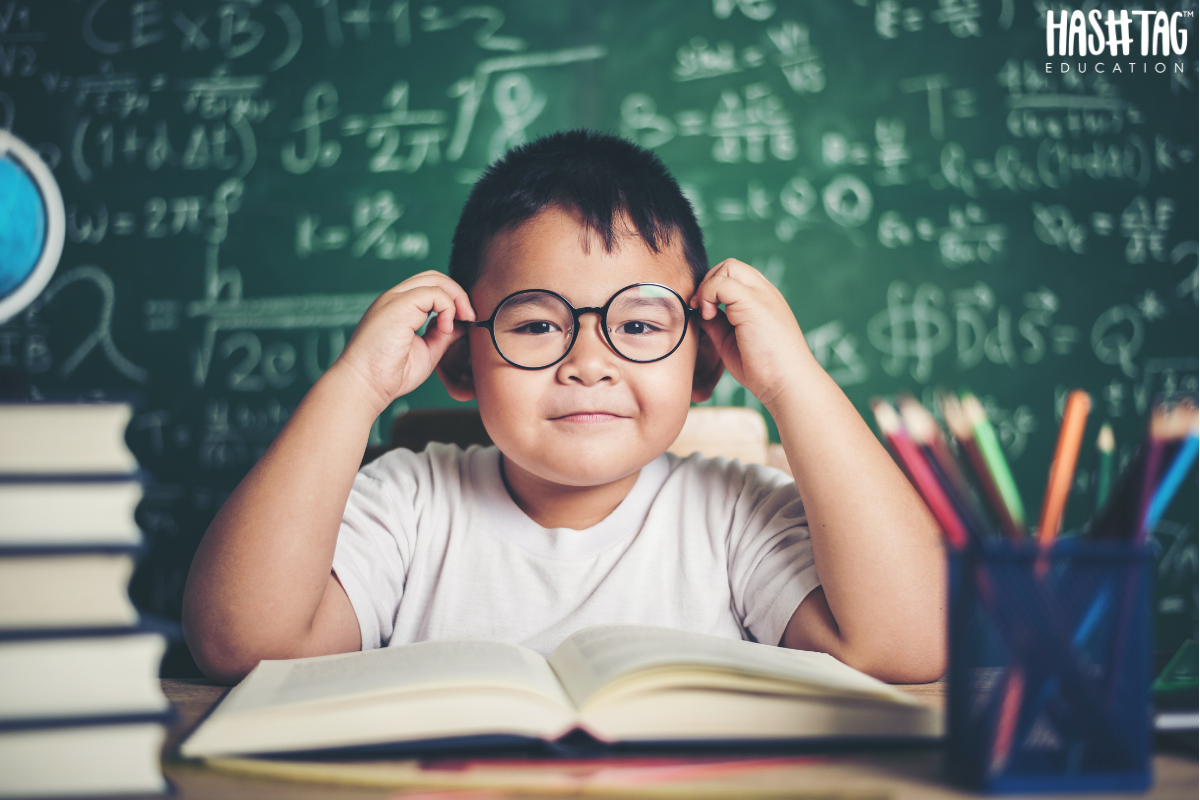 How to improve concentration in children shown through a child quietly absorbed in a puzzle at a study table