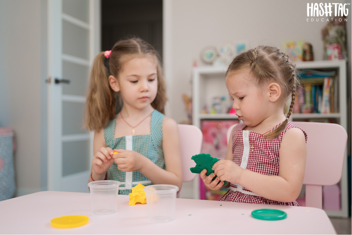 Social skills activities for preschoolers played in a small group at home